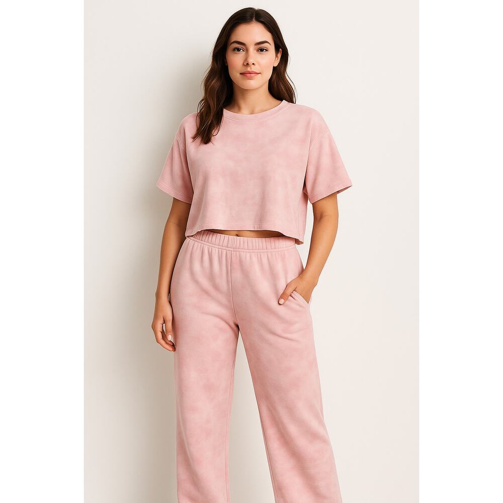 Aerie Pink Tie‑Dye Short Sleeve Top - XS
